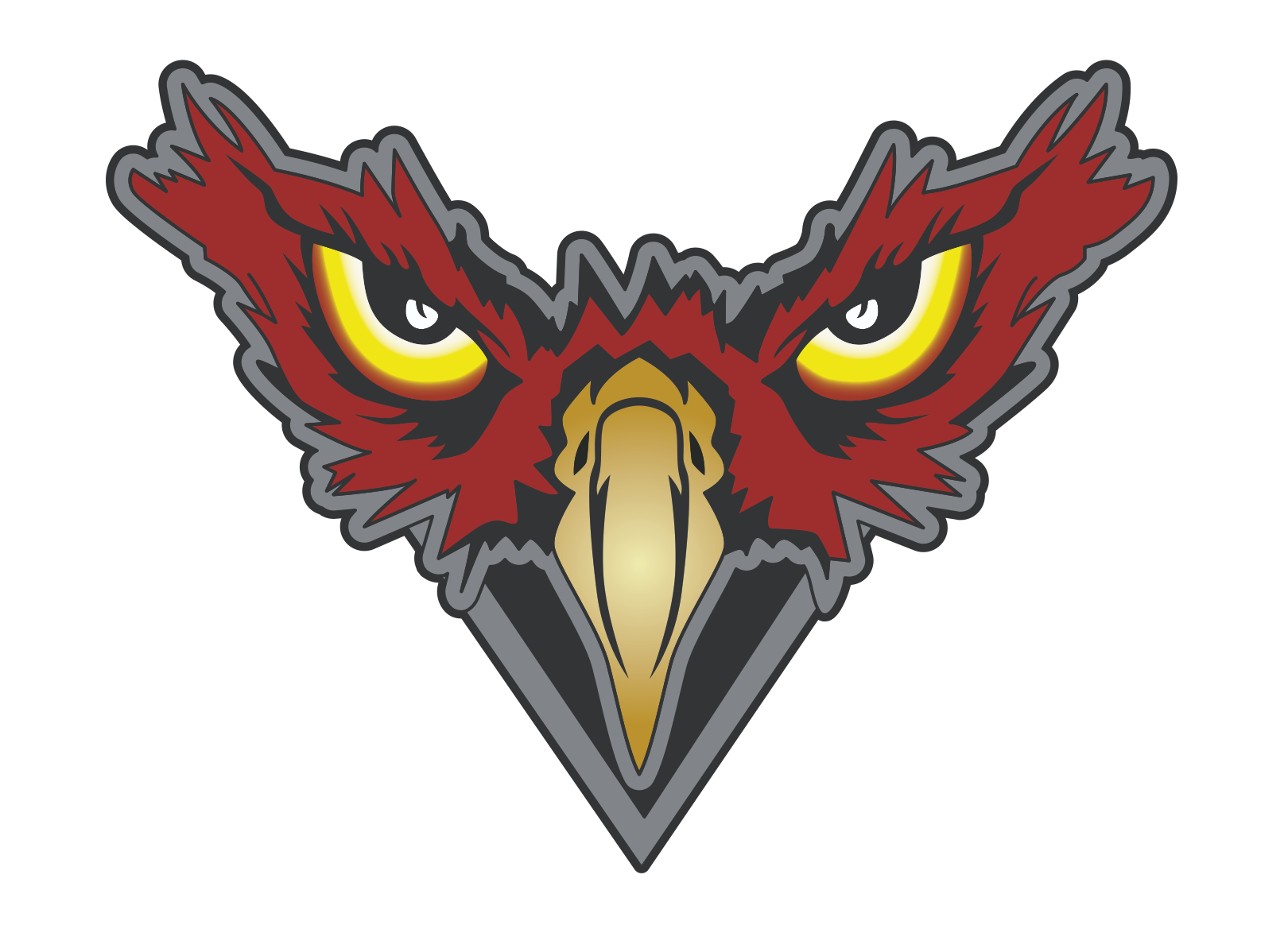 Finger Lakes Falcons_Falcon Head_Burgundy